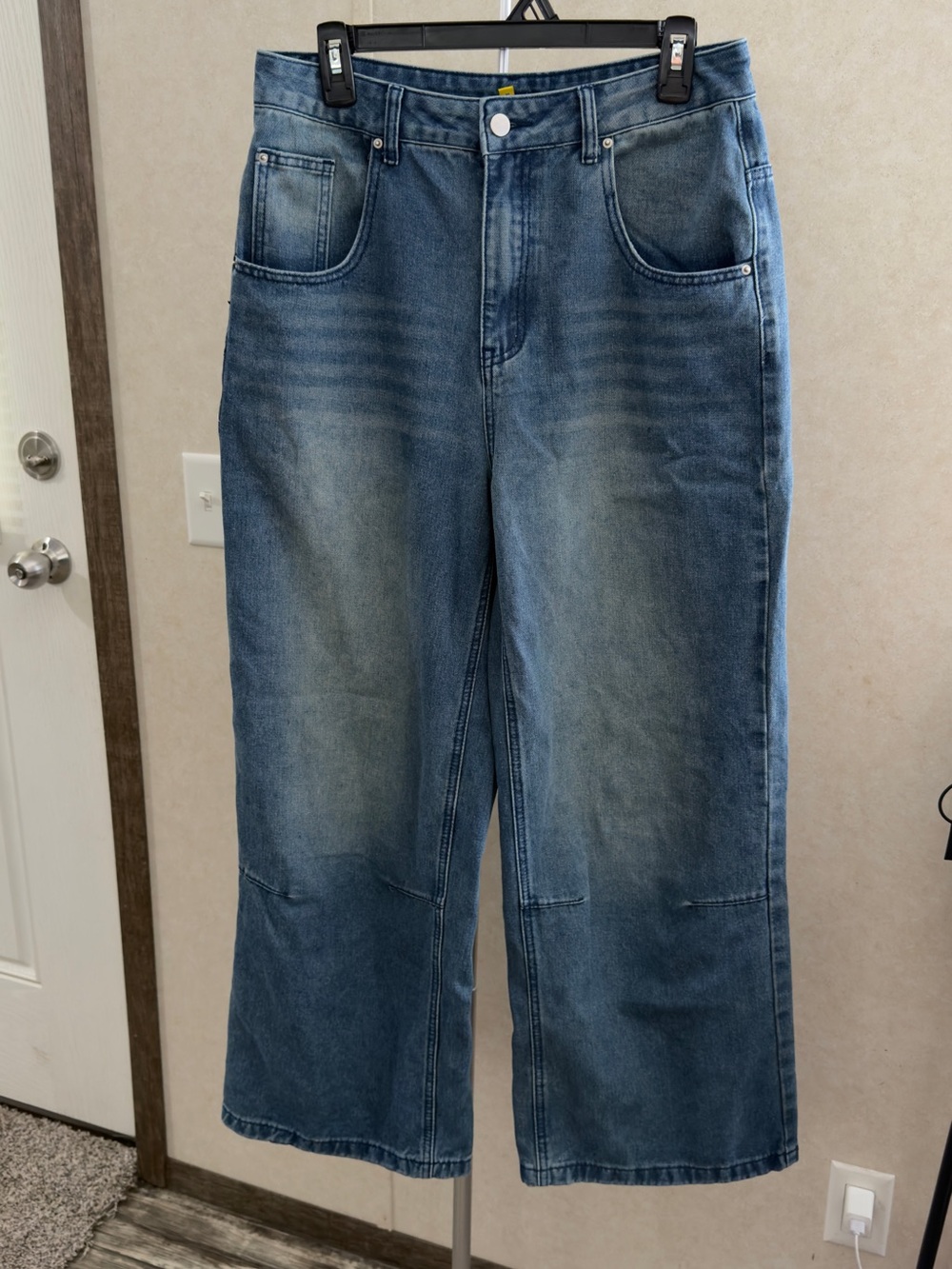 High-Rise Wide-Leg Women's Jeans in Faded Blue